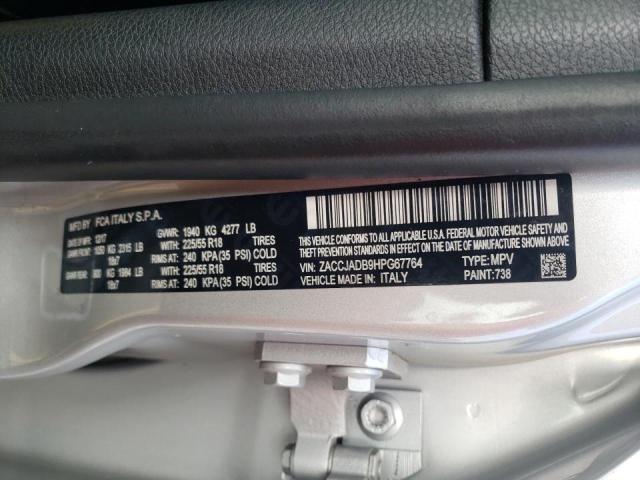 Photo 10 from auction – 2017 JEEP RENEGADE L with VIN ZACCJADB9HPG67764