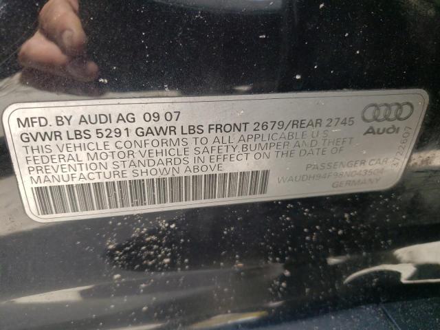 Photo 10 from auction – 2008 AUDI A6 3.2 QUA with VIN WAUDH94F98N043504