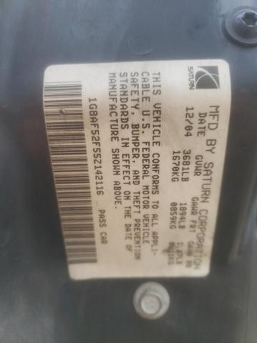 Photo 10 from auction – 2005 SATURN ION LEVEL with VIN 1G8AF52F55Z142116