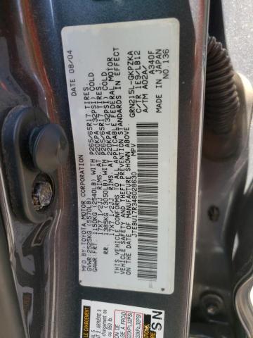 Photo 10 from auction – 2004 TOYOTA 4RUNNER LI with VIN JTEBU17R348028630