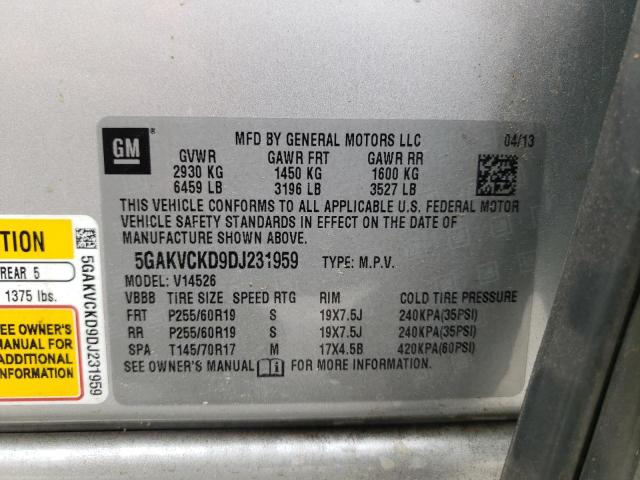 Foto 10 de la subasta – 2013 BUICK ENCLAVE con VIN 5GAKVCKD9DJ231959