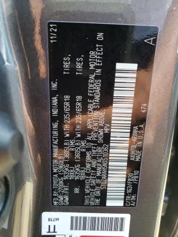 Photo 10 from auction – 2022 TOYOTA HIGHLANDER with VIN 5TDZARAH5NS510362