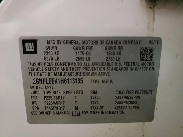 Photo 10 from auction – 2017 CHEVROLET EQUINOX LS with VIN 2GNFLEEK1H6113135