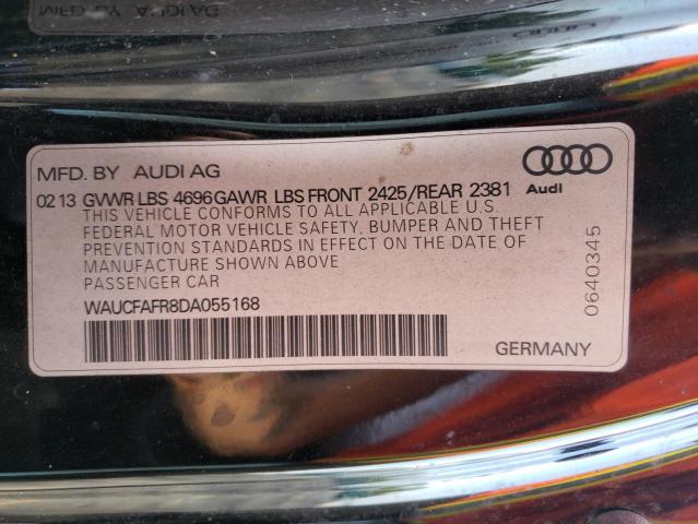 Photo 10 from auction – 2013 AUDI A5 PREMIUM with VIN WAUCFAFR8DA055168