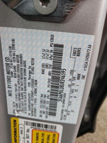 Photo 10 from auction – 2018 FORD FUSION SE with VIN 3FA6P0LU8JR246595
