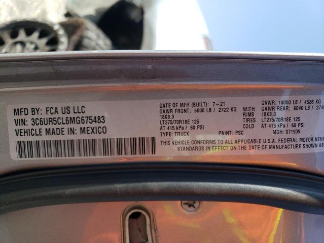 Photo 10 from auction – 2021 RAM 2500 TRADE with VIN 3C6UR5CL6MG675483