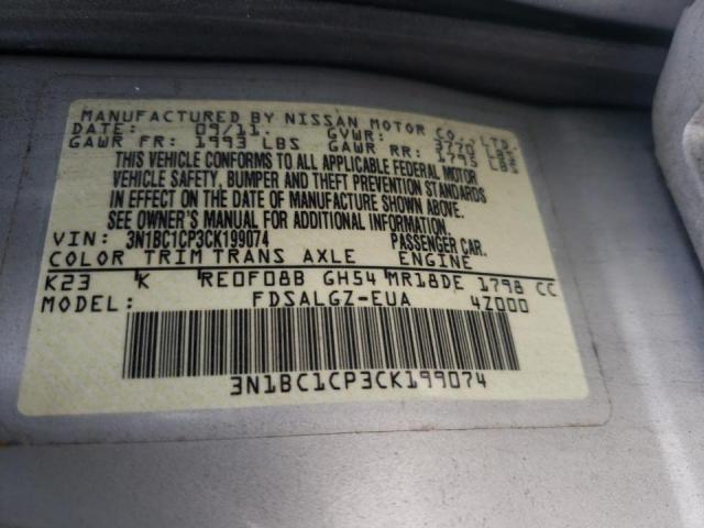 صورة رقم 10 من المزاد - 2012 NISSAN VERSA S مع VIN 3N1BC1CP3CK199074