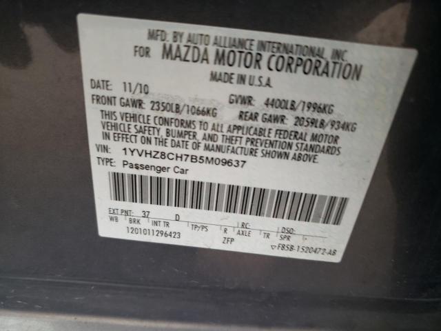 Photo 10 from auction – 2011 MAZDA 6 I with VIN 1YVHZ8CH7B5M09637