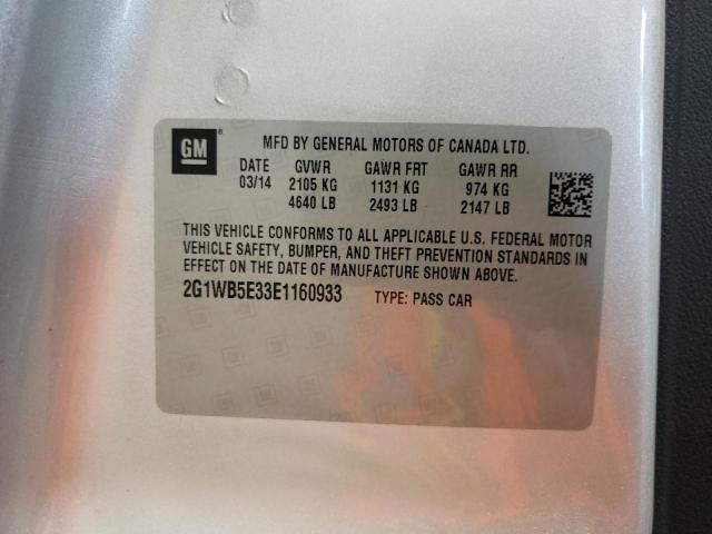 Photo 10 from auction – 2014 CHEVROLET IMPALA LIM with VIN 2G1WB5E33E1160933