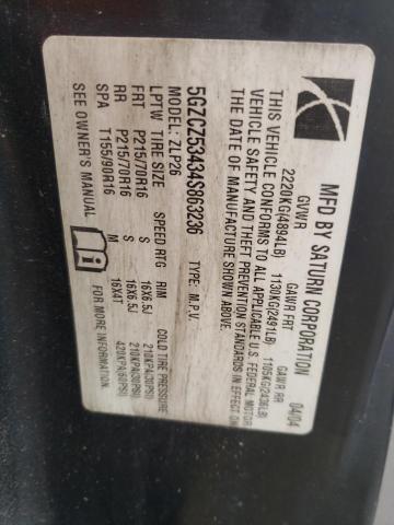 Photo 10 from auction – 2004 SATURN VUE with VIN 5GZCZ53434S863236