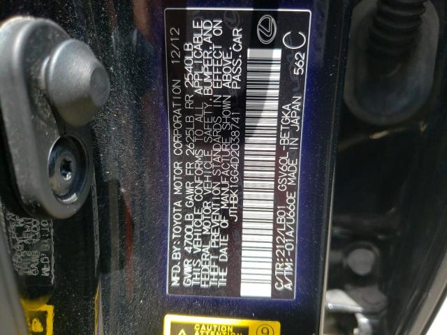 Photo 10 from auction – 2013 LEXUS ES 350 with VIN JTHBK1GG4D2038741