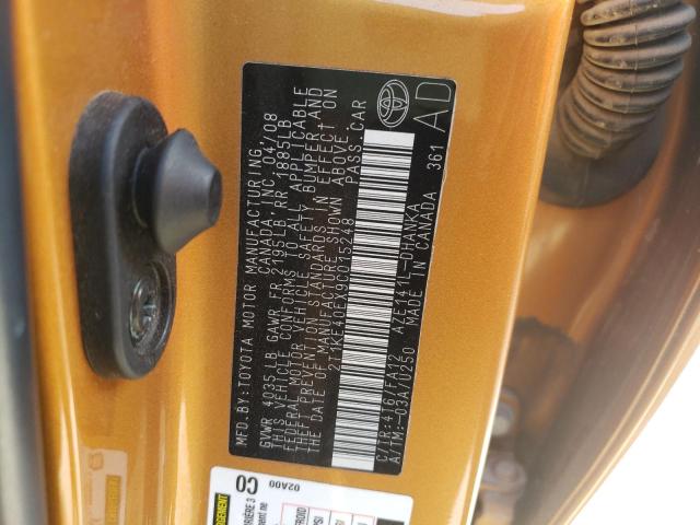 Photo 10 from auction – 2009 TOYOTA COROLLA MA with VIN 2T1KE40EX9C015248