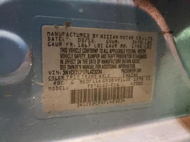 Photo 10 from auction – 2015 NISSAN VERSA NOTE with VIN 3N1CE2CPXFL423234