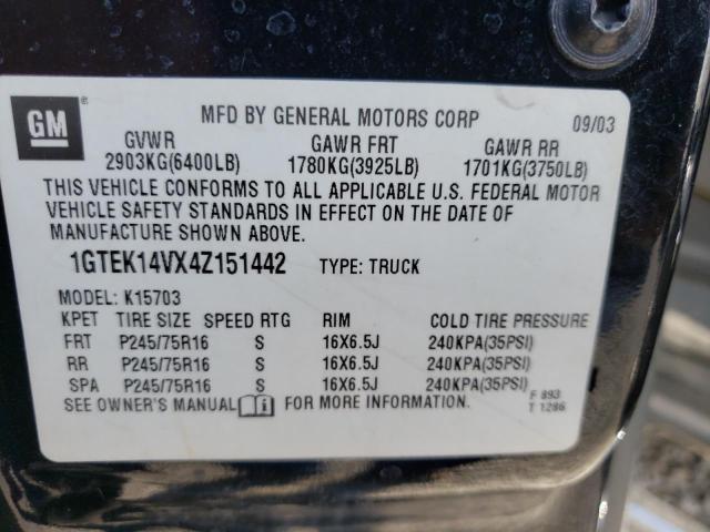 Photo 10 from auction – 2004 GMC NEW SIERRA with VIN 1GTEK14VX4Z151442
