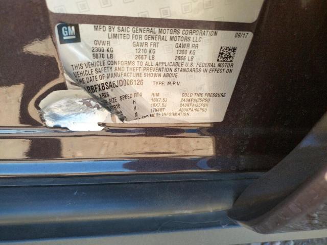 Photo 10 from auction – 2018 BUICK ENVISION P with VIN LRBFXBSA6JD006126
