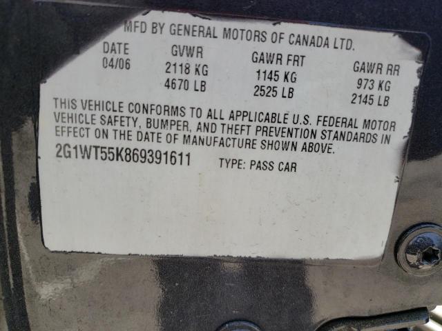 Photo 10 from auction – 2006 CHEVROLET IMPALA with VIN 2G1WT55K869391611