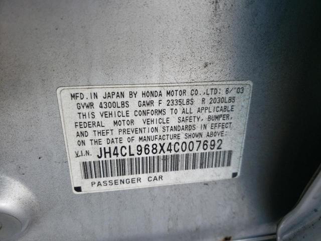 Photo 10 from auction – 2004 ACURA TSX with VIN JH4CL968X4C007692