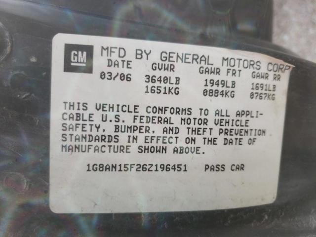 Photo 10 from auction – 2006 SATURN ION LEVEL with VIN 1G8AN15F26Z196451