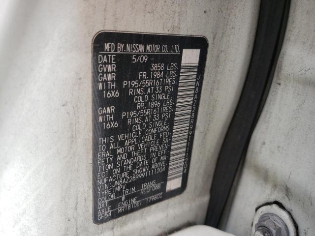 Photo 10 from auction – 2009 NISSAN CUBE BASE with VIN JN8AZ28R99T111204