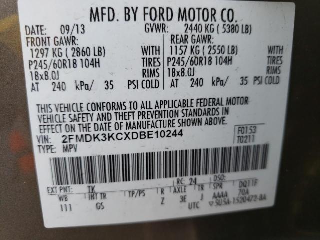 Photo 10 from auction – 2013 FORD EDGE LIMIT with VIN 2FMDK3KCXDBE10244