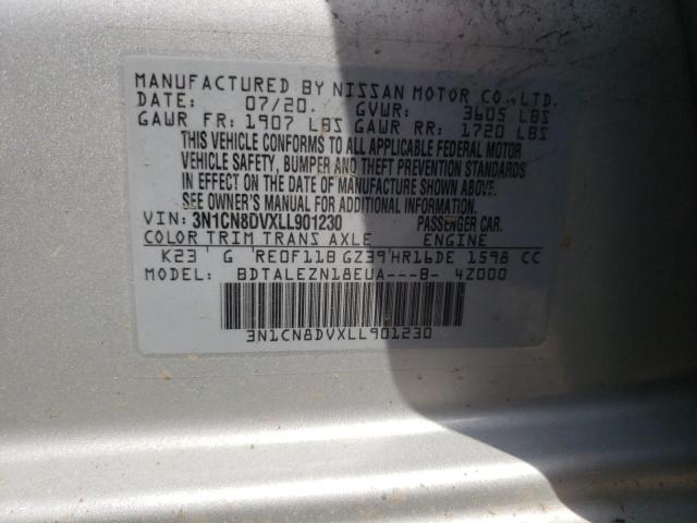 Photo 10 from auction – 2020 NISSAN VERSA S with VIN 3N1CN8DVXLL901230