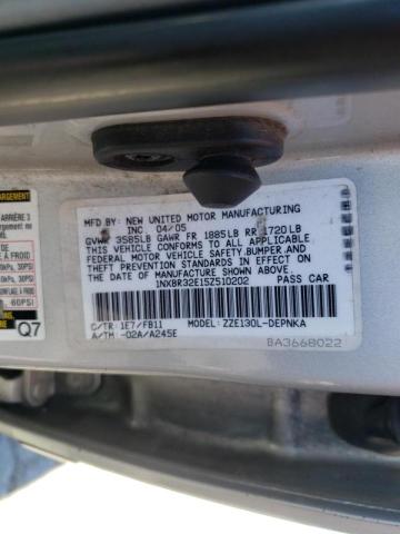 Photo 10 from auction – 2005 TOYOTA COROLLA with VIN 1NXBR32E15Z510202