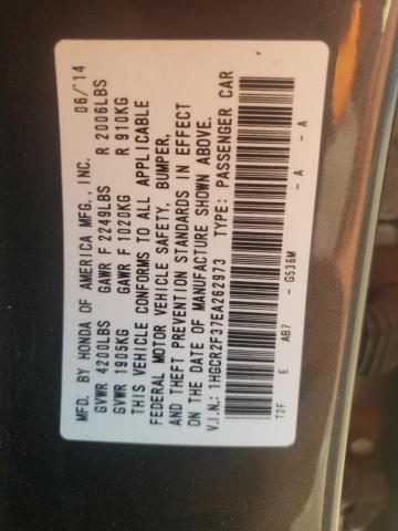 Photo 10 from auction – 2014 HONDA ACCORD LX with VIN 1HGCR2F37EA262973