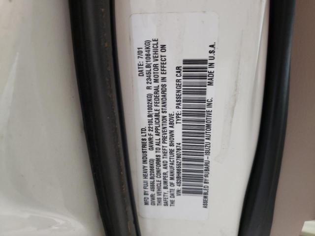 Photo 10 from auction – 2002 SUBARU LEGACY OUT with VIN 4S3BH665527607674