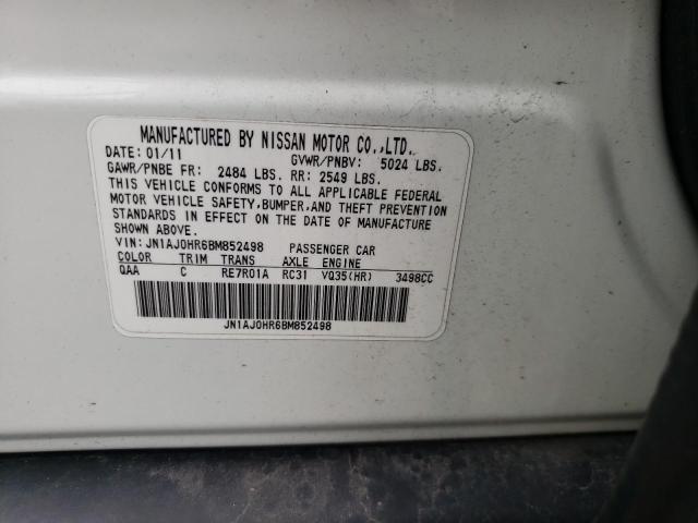 Photo 10 from auction – 2011 INFINITI EX35 BASE with VIN JN1AJ0HR6BM852498