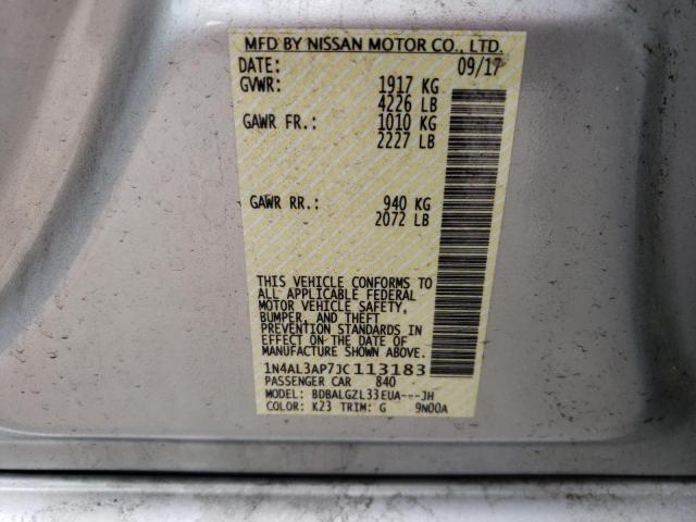 Photo 10 from auction – 2018 NISSAN ALTIMA 2.5 with VIN 1N4AL3AP7JC113183