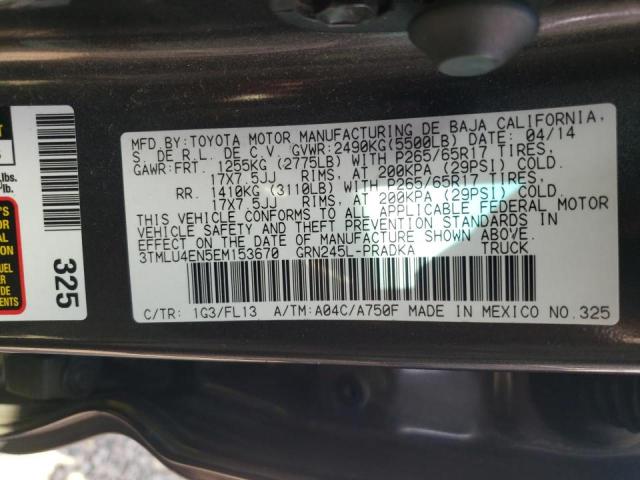 Photo 10 from auction – 2014 TOYOTA TACOMA DOU with VIN 3TMLU4EN5EM153670