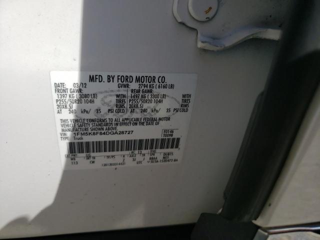 Photo 10 from auction – 2013 FORD EXPLORER L with VIN 1FM5K8F84DGA28727