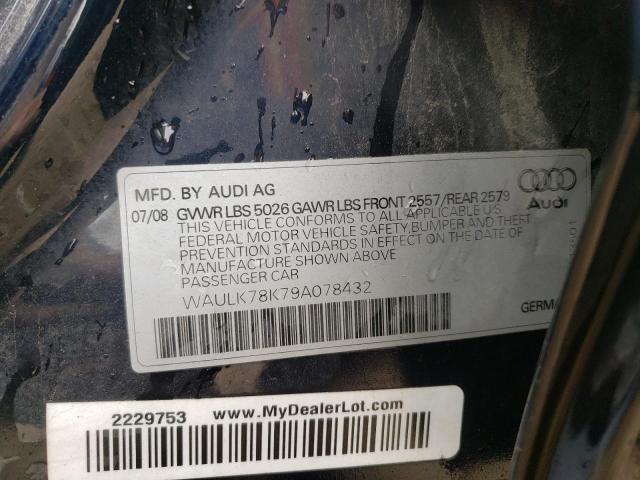 Photo 10 from auction – 2009 AUDI A4 3.2 QUA with VIN WAULK78K79A078432