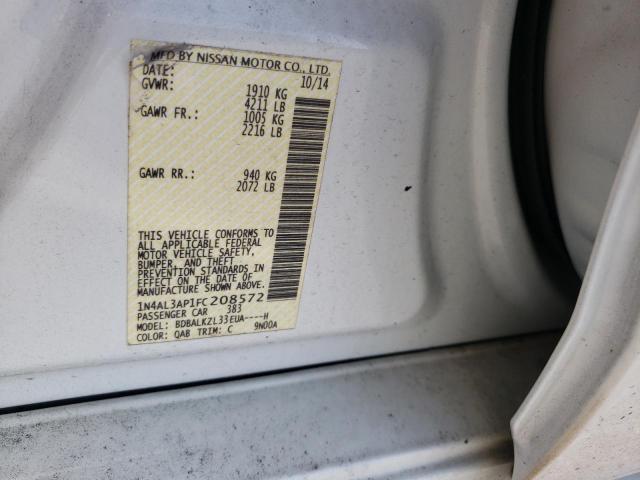 Photo 10 from auction – 2015 NISSAN ALTIMA 2.5 with VIN 1N4AL3AP1FC208572