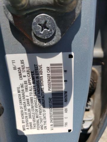 Photo 10 from auction – 2012 HONDA CIVIC LX with VIN 2HGFB2F55CH512342