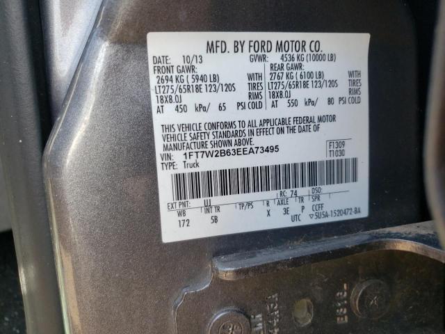 Photo 10 from auction – 2014 FORD F250 SUPER with VIN 1FT7W2B63EEA73495