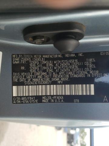 Photo 10 from auction – 2005 TOYOTA SIENNA CE with VIN 5TDZA23C15S308577