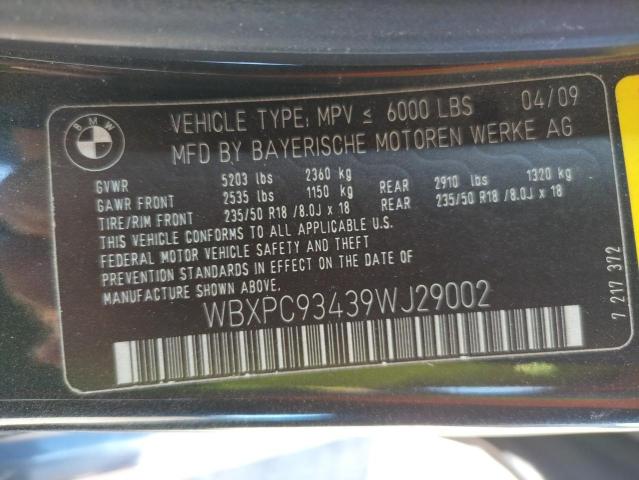 Photo 10 from auction – 2009 BMW X3 XDRIVE3 with VIN WBXPC93439WJ29002