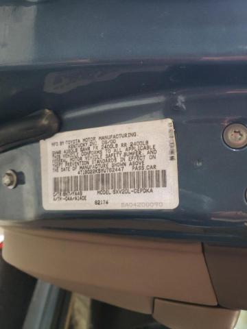 Photo 10 from auction – 2000 TOYOTA CAMRY CE with VIN 4T1BG22K5YU762447