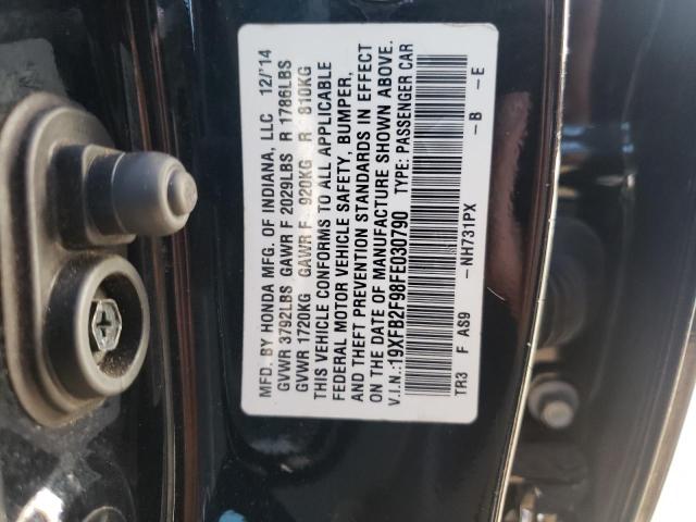 Photo 10 from auction – 2015 HONDA CIVIC EXL with VIN 19XFB2F98FE030790