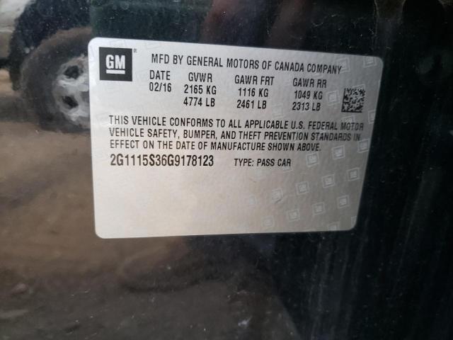 Photo 10 from auction – 2016 CHEVROLET IMPALA LT with VIN 2G1115S36G9178123