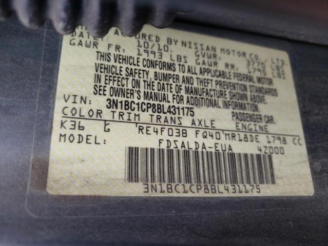 Photo 10 from auction – 2011 NISSAN VERSA S with VIN 3N1BC1CP8BL431175
