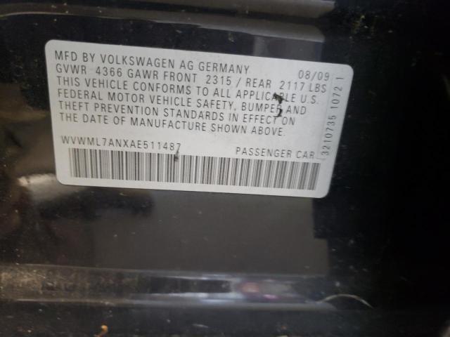 Photo 10 from auction – 2010 VOLKSWAGEN CC SPORT with VIN WVWML7ANXAE511487