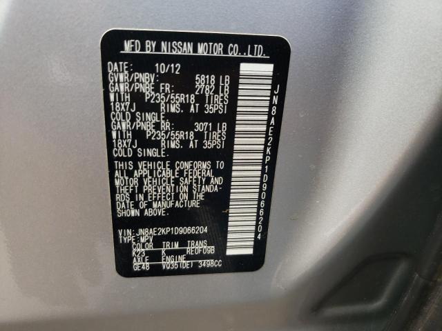 Photo 10 from auction – 2013 NISSAN QUEST S with VIN JN8AE2KP1D9066204