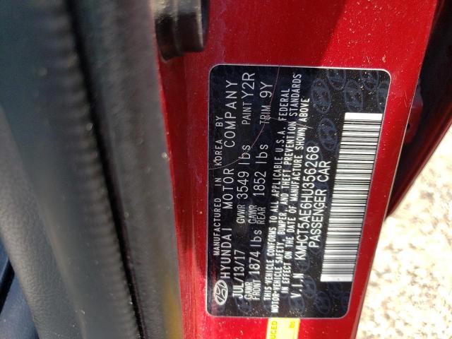 Photo 10 from auction – 2017 HYUNDAI ACCENT SE with VIN KMHCT5AE6HU356268