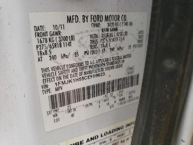 Photo 10 from auction – 2012 FORD EXPEDITION with VIN 1FMJK1H55CEF09623