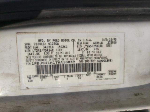 Photo 10 from auction – 1996 FORD ECONOLINE with VIN 1FBJS31H1THA18859