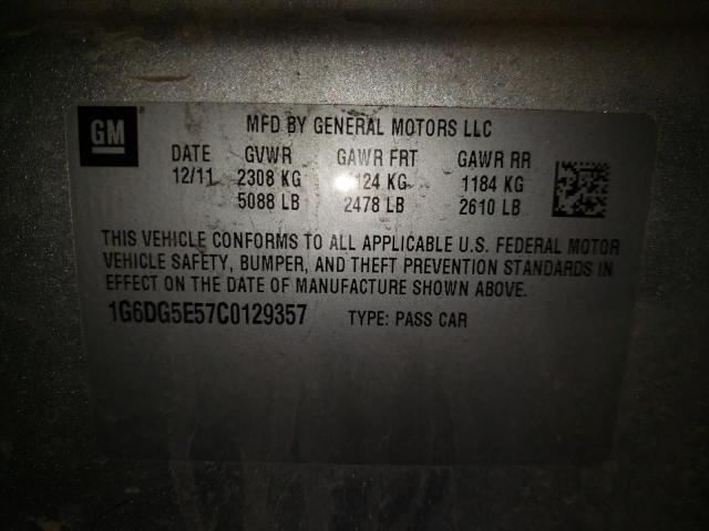 Photo 10 from auction – 2012 CADILLAC CTS LUXURY with VIN 1G6DG5E57C0129357