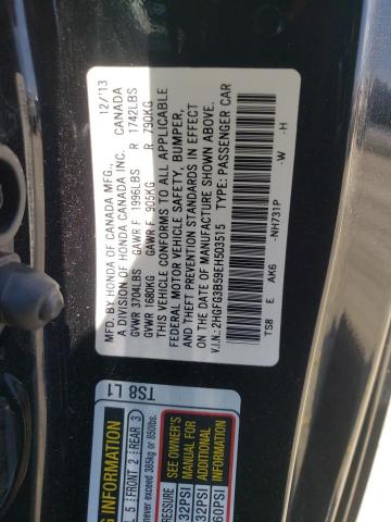 Photo 10 from auction – 2014 HONDA CIVIC LX with VIN 2HGFG3B59EH503515