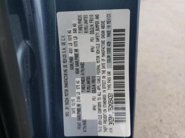 Photo 10 from auction – 2016 MAZDA 3 SPORT with VIN 3MZBM1J75GM264091